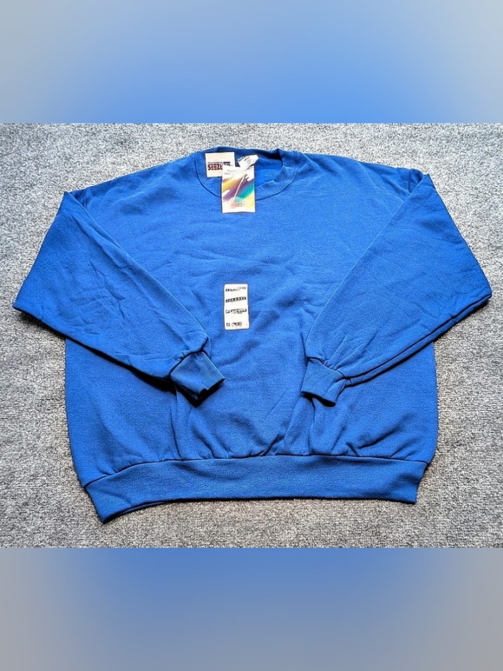Jerzees Crew Neck Sweatshirt Blue Men's 2XL Vintage 90s Single Stitch